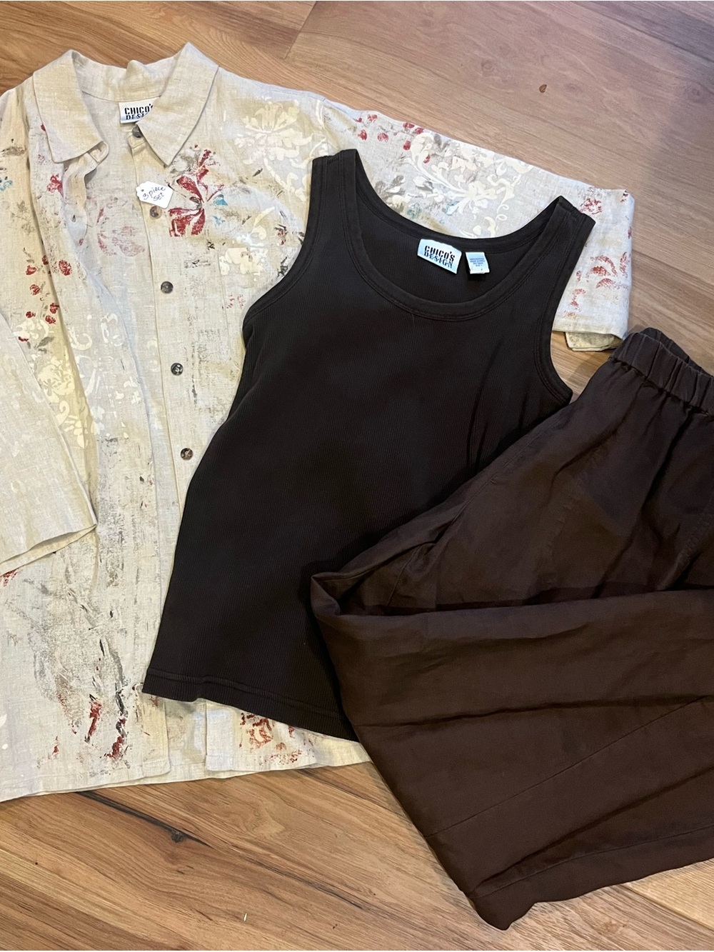 Chico's Brown Cotton-Linen Skirt